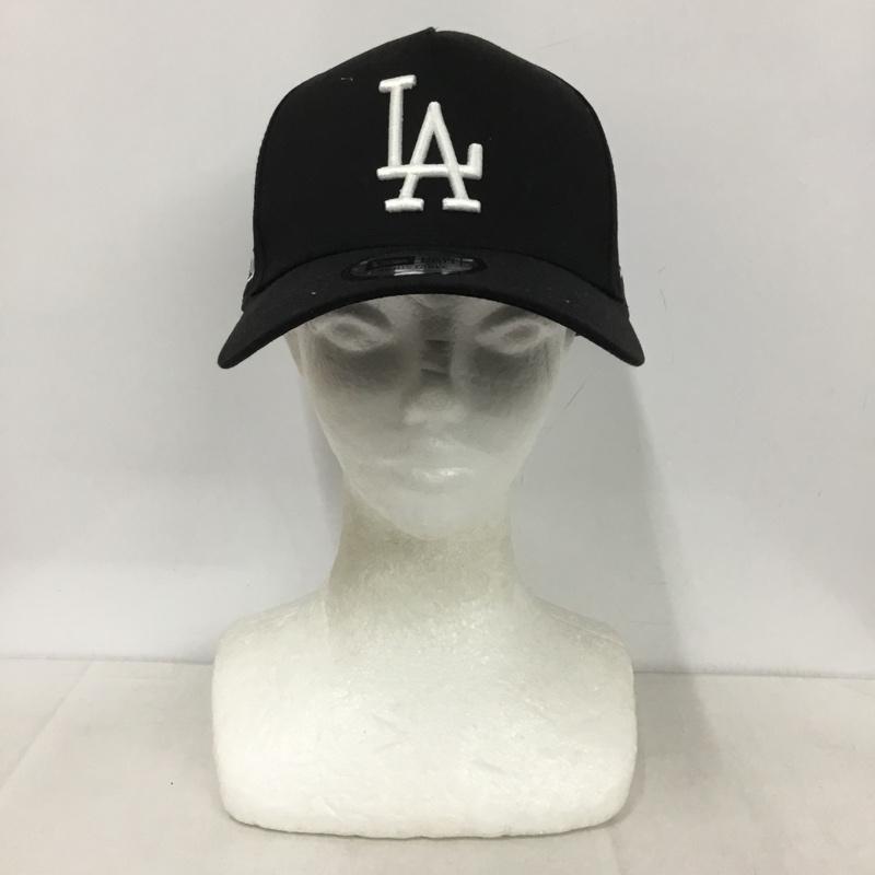 ニューエラ NEW ERA 帽子 キャップ LA ロサンゼルス ドジャース メジャーリーグ コットン ワッペン ロゴ、文字 黒 / ブラック /  メンズ USED 古着 中古 10141649
