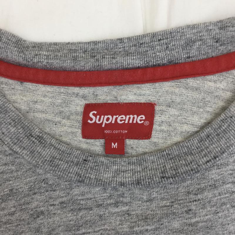 シュプリーム Supreme Tシャツ 長袖 M ロゴ、文字 灰 / グレー / X 黒 / ブラック /  メンズ USED 古着 中古 10127963