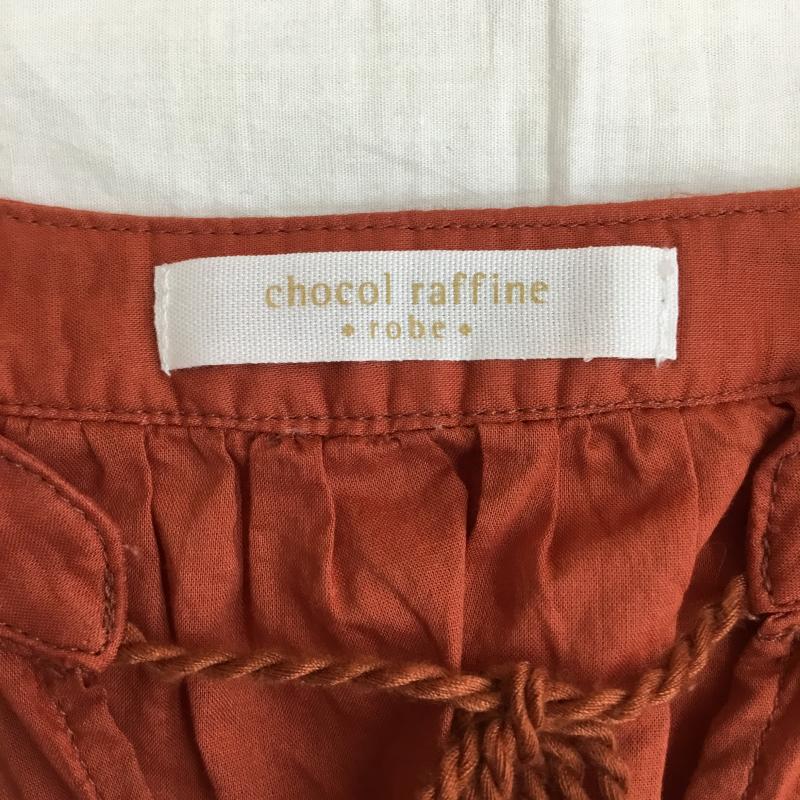 ショコラ フィネ ローブ chocol raffine robe カットソー 長袖 6A13L0A0300 FREE 刺繍 赤 / レッド / X 橙 / オレンジ /  レディース USED 古着 中古 10141331