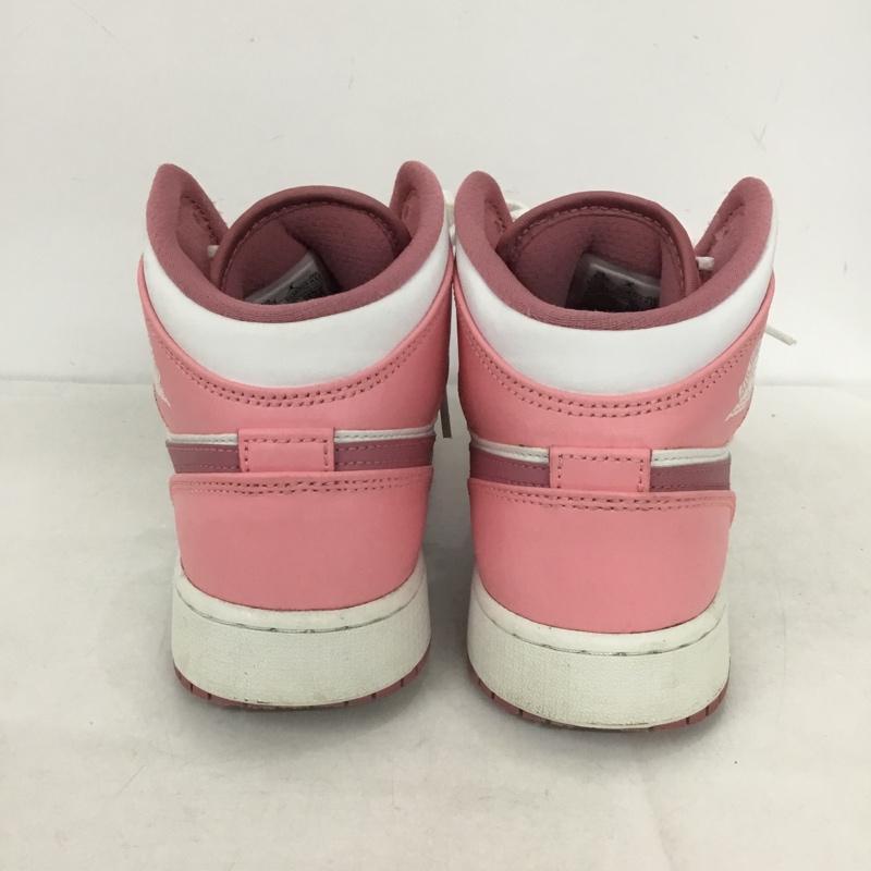 ナイキ NIKE スニーカー スニーカー DQ8423-616 AIR JORDAN 1 MID SE GS 24.5cm 24.5cm ロゴ、文字 白 / ホワイト / X 桃 / ピンク /  レディース USED 古着 中古 10138333