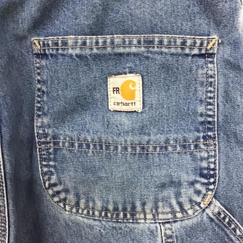 カーハート Carhartt パンツ デニム、ジーンズ デニムパンツ ワイドパンツ カーゴパンツ ワークパンツ 34 無地 インディゴ / インディゴ /  メンズ USED 古着 中古 10105586