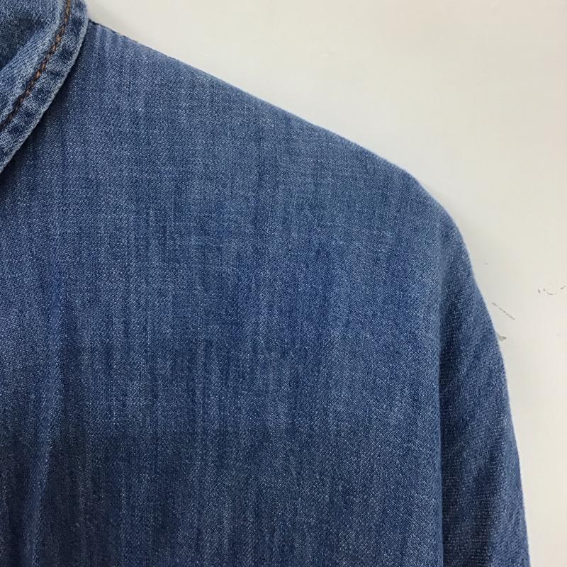 ザラ ZARA シャツ、ブラウス 長袖 デニムシャツ M 無地 水色 / ライトブルー /  レディース USED 古着 中古 10133623