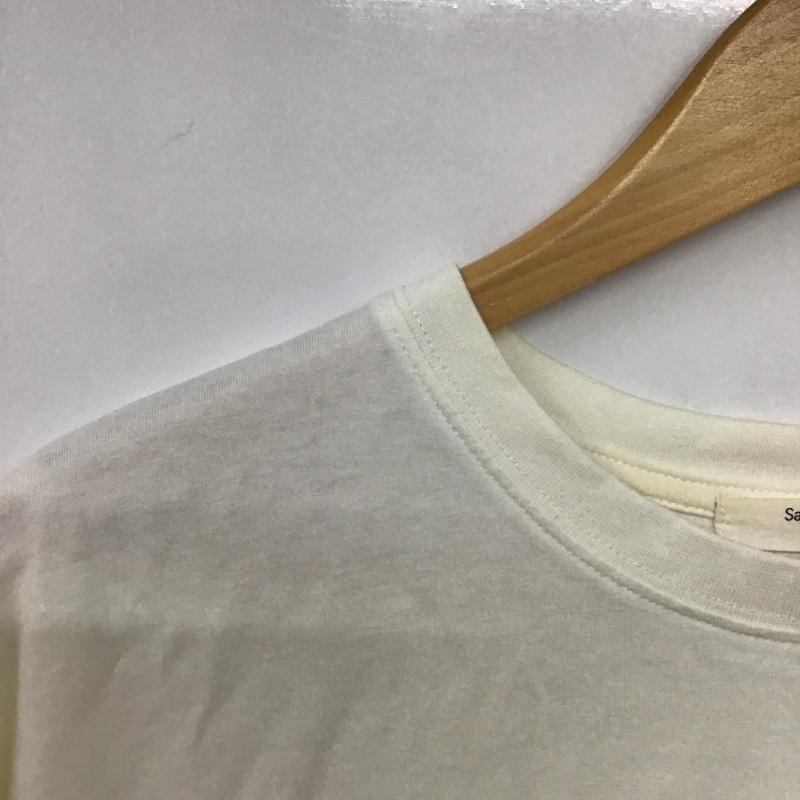 サマンサモスモスブルー Samansa Mos2 blue Tシャツ 半袖 1210938 オーバーサイズ FREE ロゴ、文字 白 / ホワイト /  レディース USED 古着 中古 10144105