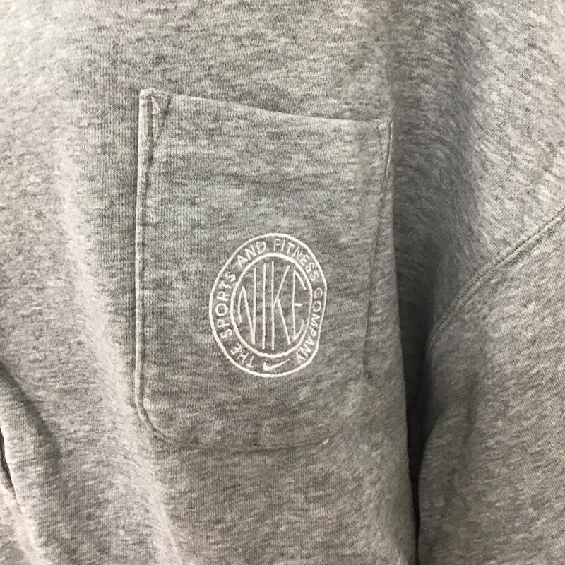 ナイキ NIKE ジャケット、上着 ジャンパー、ブルゾン L ロゴ、文字 X 刺繍 灰 / グレー /  レディース USED 古着 中古 10128226