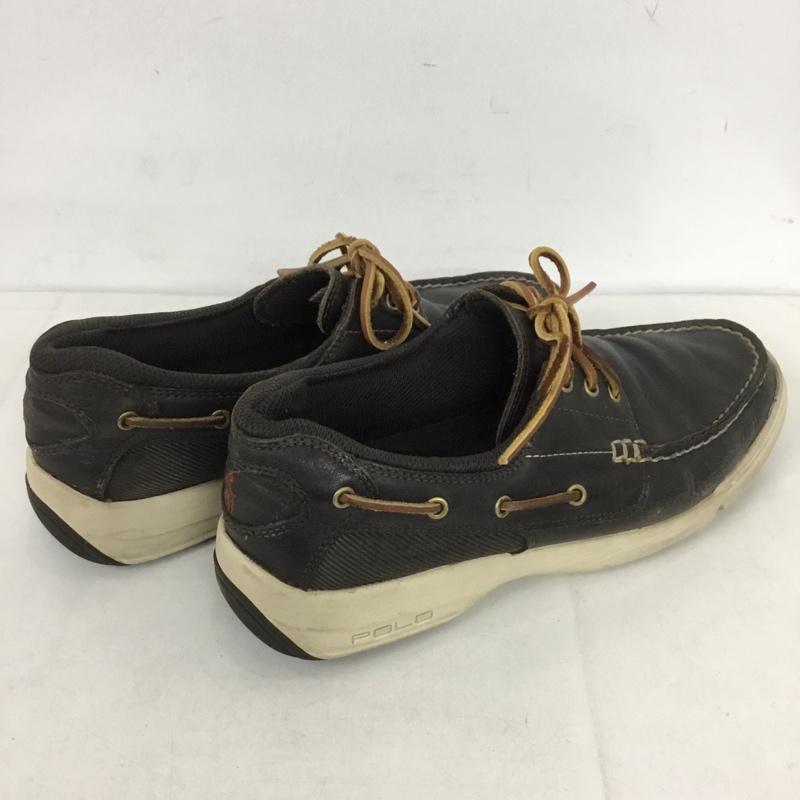 ポロバイラルフローレン Polo by RALPH LAUREN カジュアルシューズ カジュアルシューズ 00000879 デッキシューズ 27.5cm 27.5cm ロゴ、文字 ダークブラウン / ダークブラウン /  メンズ USED 古着 中古 10131032