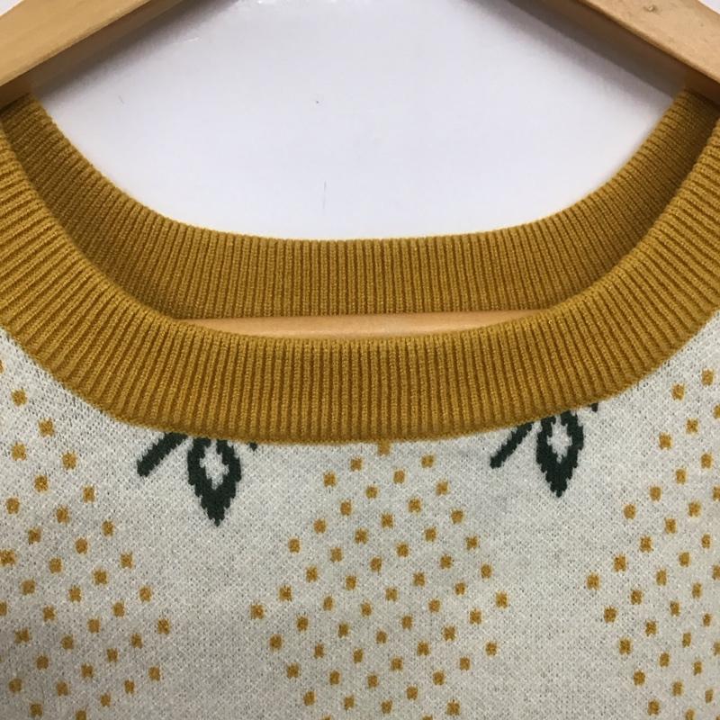ダブルクローゼット w closet ベスト ベスト 332427 ニットベスト プルオーバー 花柄 黄 / イエロー / X オフホワイト / オフホワイト /  レディース USED 古着 中古 10146411