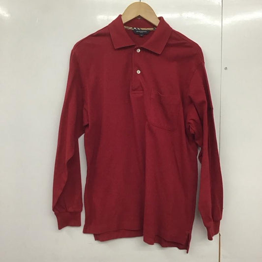 バーバリーゴルフ BURBERRY GOLF ポロシャツ 長袖 長袖ポロシャツ 長袖カットソー カラーシャツ M 無地 えんじ / ワインレッド /  メンズ USED 古着 中古 10143183