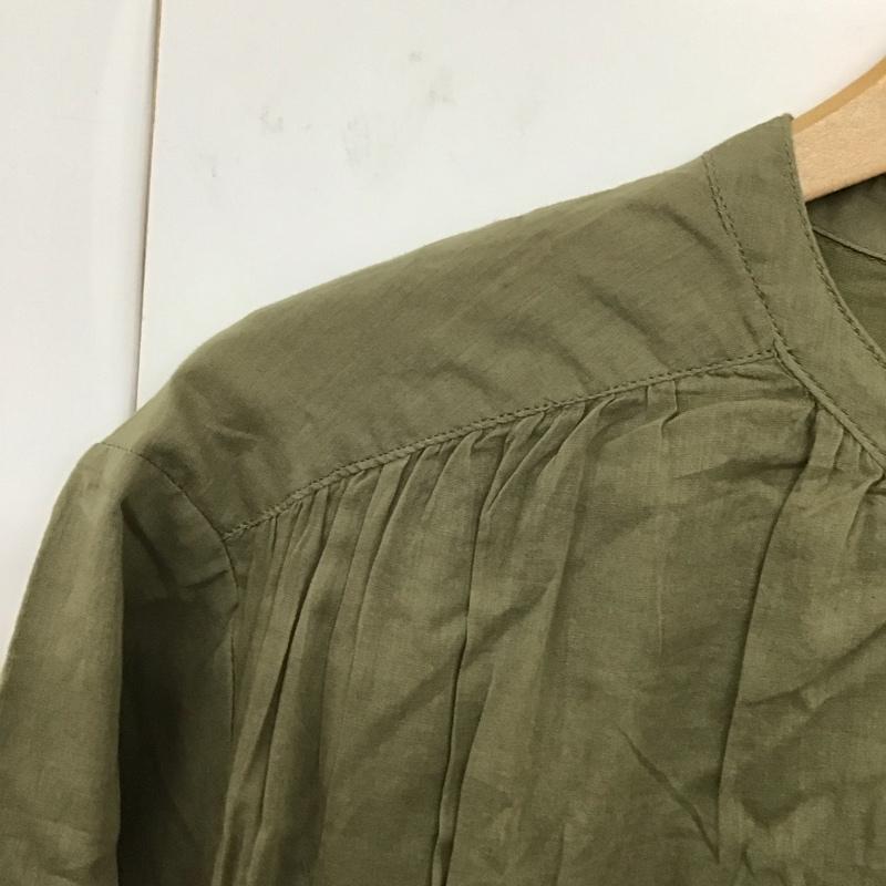 サマンサモスモスブルー Samansa Mos2 blue シャツ、ブラウス 半袖 FREE 無地 カーキ / カーキ /  レディース USED 古着 中古 10130834