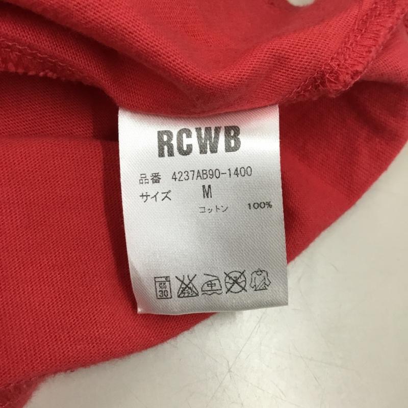 アールシーダブリュービー RCWB Tシャツ 半袖 半袖カットソー プリントTシャツ クルーネックカットソー M ロゴ、文字 赤 / レッド /  メンズ USED 古着 中古 10118473
