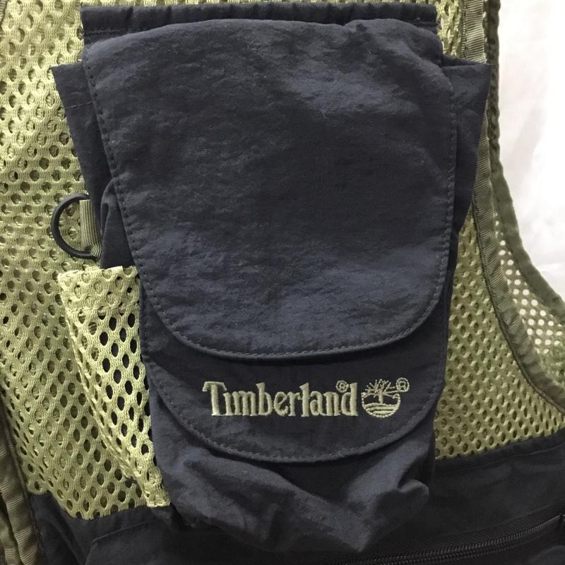 ティンバーランド Timberland ベスト ベスト メッシュベスト 90年代 XL ロゴ、文字 カーキ / カーキ /  メンズ USED 古着 中古 10112374