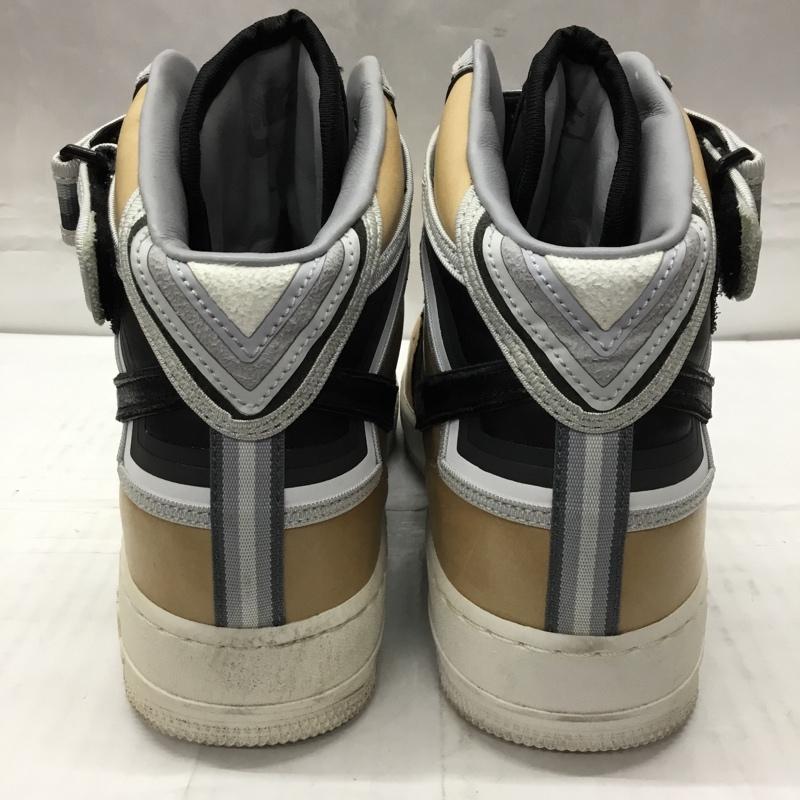 ナイキ NIKE スニーカー スニーカー 677130-200 AIR FORCE 1 MID SP TISCI RICCARDO Tisci 28cm 箱有 28.0cm ワンポイント ベージュ / ベージュ / X 黒 / ブラック / X 灰 / グレー /  メンズ USED 古着 中古 10106870