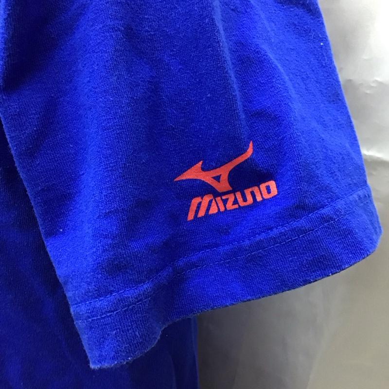 ミズノ MIZUNO Tシャツ 半袖 A60TF-227 クルーネック L ロゴ、文字 青 / ブルー /  メンズ USED 古着 中古 10117065