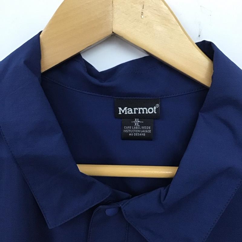 マーモット Marmot シャツ、ブラウス 長袖 tssms402 ライトリップストップシャツ 長袖シャツ カラーシャツ XL 無地 青 / ブルー /  メンズ USED 古着 中古 10136658