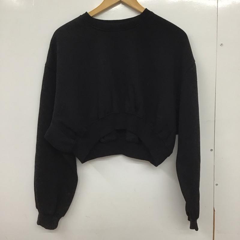 ザラ ZARA トレーナー 長袖 M 無地 黒 / ブラック /  レディース USED 古着 中古 10147781