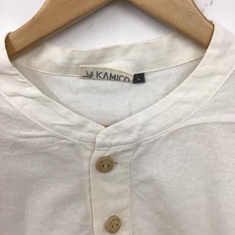モンベル mont-bell シャツ、ブラウス 半袖 KAMICO L 無地 X ロゴ、文字 白 / ホワイト /  メンズ USED 古着 中古 10128504