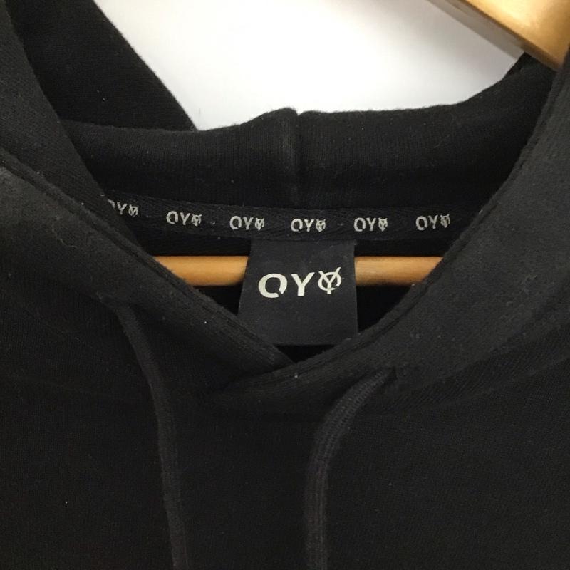 オーワイ OY パーカー 長袖 長袖パーカー プルオーバーパーカー スウェット ロゴ、文字 黒 / ブラック /  メンズ USED 古着 中古 10148589