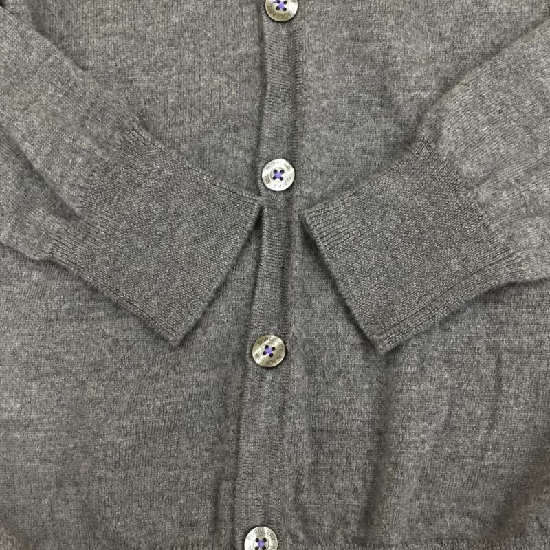 バーバリーブラックレーベル BURBERRY BLACK LABEL カーディガン 長袖 2 ロゴ、文字 灰 / グレー /  メンズ USED 古着 中古 10135989