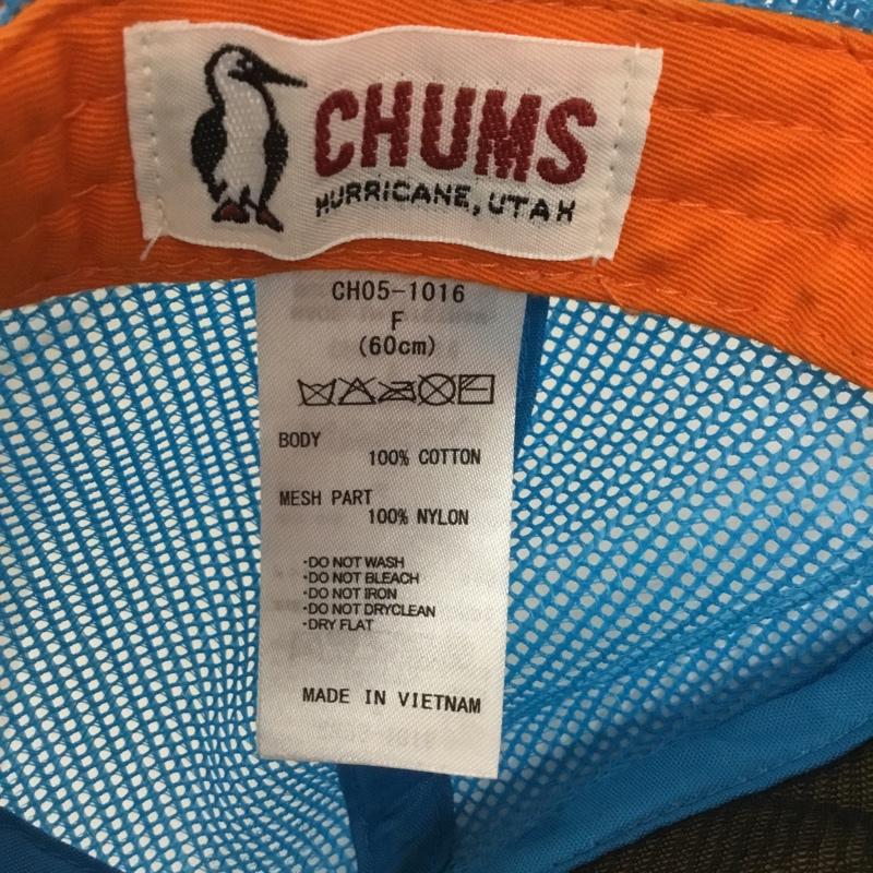 チャムス CHUMS 帽子 キャップ CH05-1016 Booby Face Mesh Cap メッシュキャップ FREE ロゴ、文字 青 / ブルー / X 白 / ホワイト / X 橙 / オレンジ / X 紫 / パープル /  メンズ USED 古着 中古 10134771