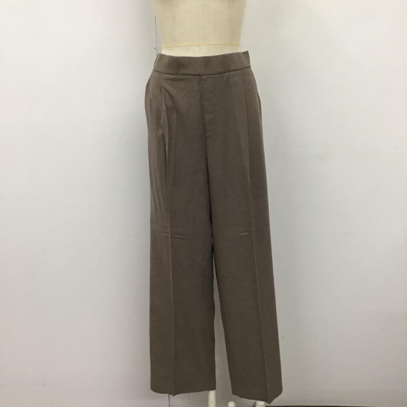 グローバルワーク GLOBAL WORK パンツ スラックス GW521503AD ウツクシルエットストレートパンツ L 無地 茶 / ブラウン /  レディース USED 古着 中古 10122144