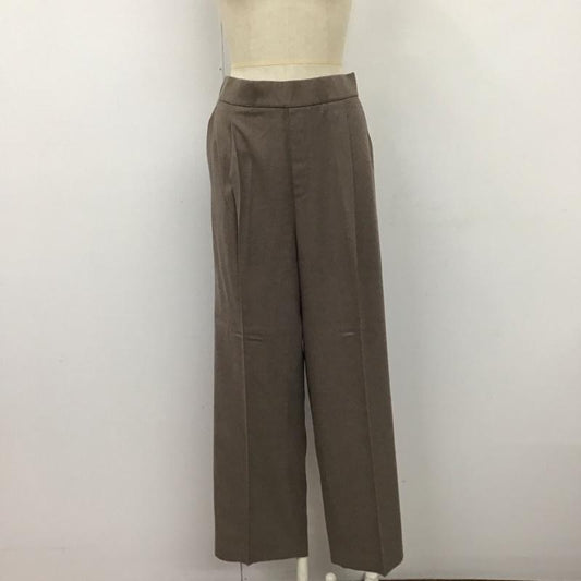 グローバルワーク GLOBAL WORK パンツ スラックス GW521503AD ウツクシルエットストレートパンツ L 無地 茶 / ブラウン /  レディース USED 古着 中古 10122144