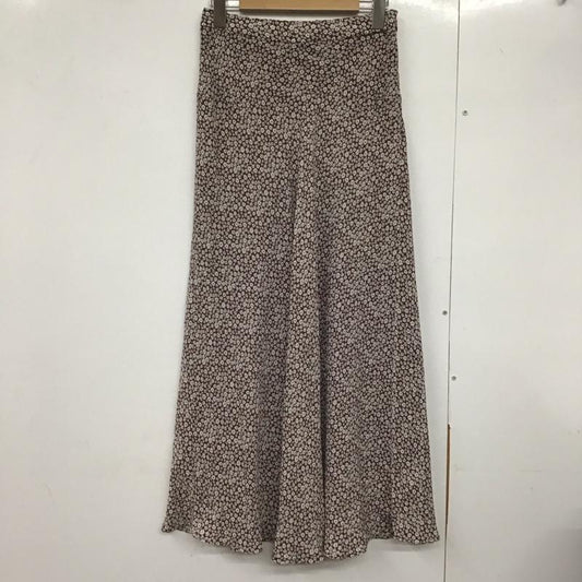 ローリーズファーム LOWRYS FARM スカート ロングスカート ロングスカート タイトスカート ストレッチ FREE プリント 茶 / ブラウン /  レディース USED 古着 中古 10142686