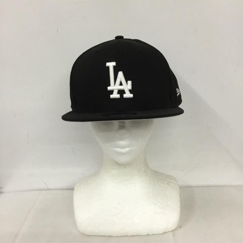 ニューエラ NEW ERA 帽子 キャップ LA ロサンゼルス ドジャース メジャーリーグ 9FIFTY ロゴ、文字 黒 / ブラック /  メンズ USED 古着 中古 10128824
