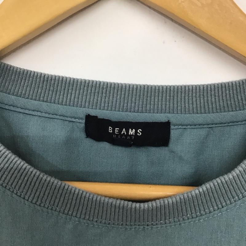 ビームス ハート BEAMS HEART Tシャツ 半袖 半袖カットソー プリントTシャツ クルーネックカットソー L 無地 青 / ブルー /  メンズ USED 古着 中古 10133505