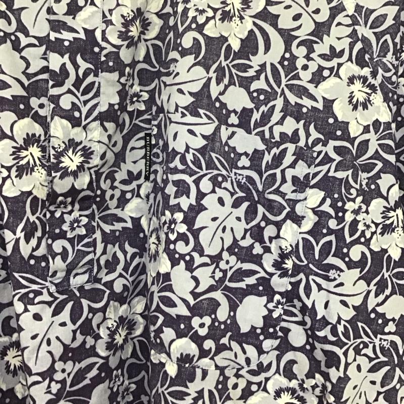 バーバリーロンドン Burberry London シャツ、ブラウス 半袖 半袖シャツ プリントシャツ ポケットシャツ LL プリント 紺 / ネイビー /  メンズ USED 古着 中古 10141220