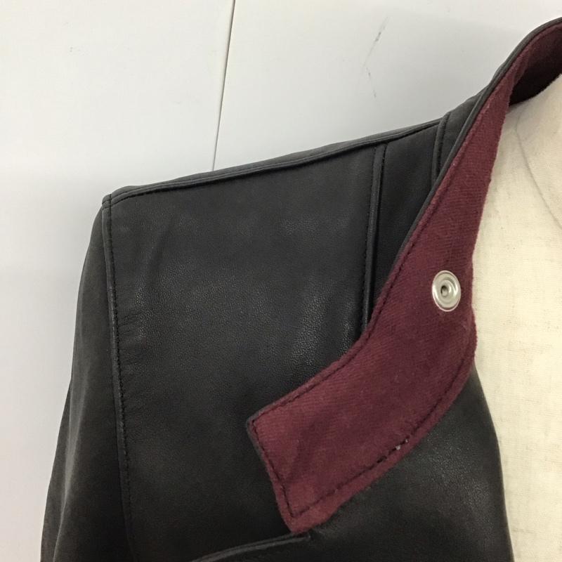 アンダーカバー UNDERCOVER ジャケット、上着 ライダース ucu9204 18AW シープスキン ダブル ライダース ジャケット 2 無地 X ロゴ、文字 黒 / ブラック /  メンズ USED 古着 中古 10119736