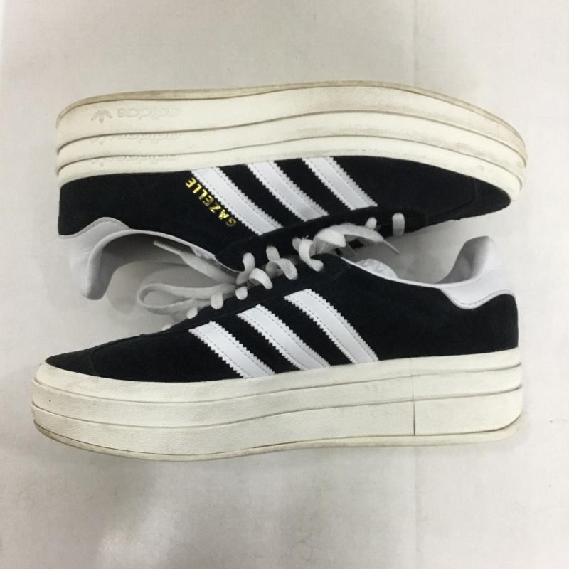 アディダス adidas スニーカー スニーカー HQ6912 Gazelle Bold 厚底 24.5cm 24.5cm ロゴ、文字 黒 / ブラック / X 白 / ホワイト /  レディース USED 古着 中古 10141895