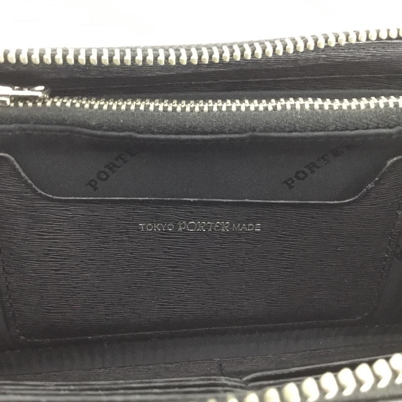 ポーター PORTER 財布 長財布 L字ファスナー 箱有 ロゴ、文字 黒 / ブラック /  メンズ USED 古着 中古 10142182