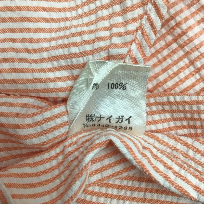 ポロバイラルフローレン Polo by RALPH LAUREN シャツ、ブラウス 半袖 半袖シャツ ストライプシャツ ボタンダウンシャツ ストライプ 白 / ホワイト / X 橙 / オレンジ /  ボーイズ USED 古着 中古 10111015