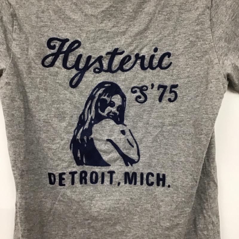 ヒステリックグラマー HYSTERIC GLAMOUR Tシャツ 半袖 FREE ロゴ、文字 X プリント 灰 / グレー /  レディース USED 古着 中古 10139918