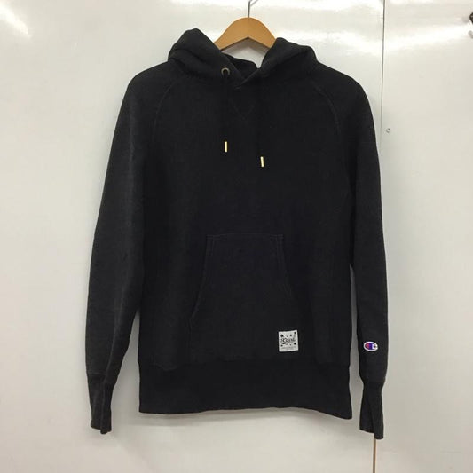 エックスガール X-girl パーカー 長袖 長袖パーカー プルオーバーパーカー スウェット チャンピオン S 無地 黒 / ブラック /  レディース USED 古着 中古 10142648