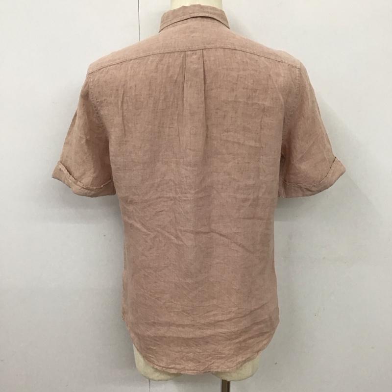 ディーゼル DIESEL シャツ、ブラウス 半袖 ボタンダウン 胸ポケット リネン 麻 S ワンポイント 桃 / ピンク /  メンズ USED 古着 中古 10113083