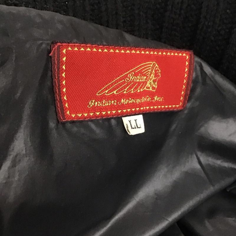 インディアン モーターサイクル INDIAN MOTORCYCLE ジャケット、上着 ジャケット、ブレザー ジップアップジャケット ジャンパー ジャケット カジュアルジャケット アウター LL プリント 白 / ホワイト / X 黒 / ブラック /  メンズ USED 古着 中古 10124511