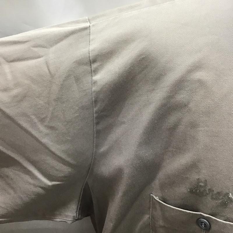 レッドキャップ RED KAP シャツ、ブラウス 半袖 半袖シャツ カラーシャツ 半袖カットソー XL 無地 灰 / グレー /  メンズ USED 古着 中古 10120508