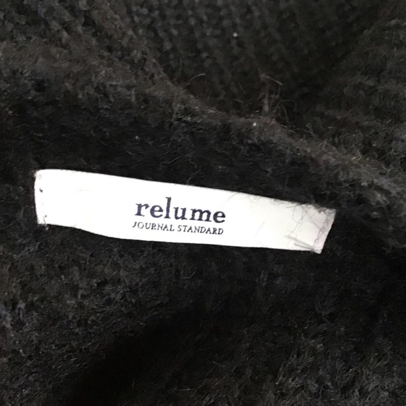 レリューム relume ニット、セーター 長袖 FREE 無地 黒 / ブラック /  レディース USED 古着 中古 10117872