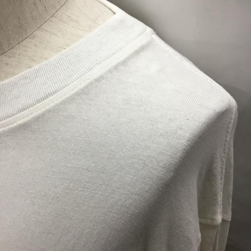 ディーゼル DIESEL カットソー 長袖 長袖カットソー クルーネックカットソー ロングスリーブカットソー プリントTシャツ L ロゴ、文字 白 / ホワイト /  メンズ USED 古着 中古 10118725