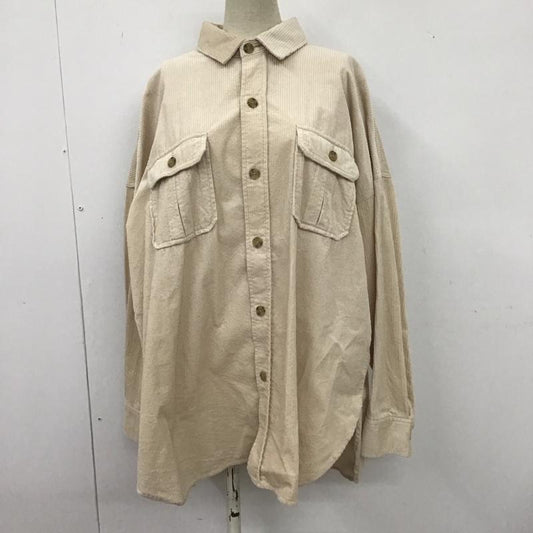 ローリーズファーム LOWRYS FARM シャツ、ブラウス 長袖 lf619152ad コーデュロイcpoシャツ 長袖コーデュロイシャツ カジュアルシャツ FREE 無地 アイボリー / アイボリー /  レディース USED 古着 中古 10109207