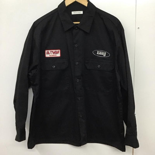 フリークスストア FREAK S STORE シャツ、ブラウス 長袖 長袖シャツ ポケットシャツ カラーシャツ M ロゴ、文字 黒 / ブラック /  メンズ USED 古着 中古 10133071