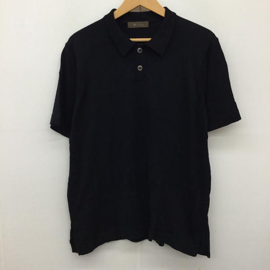 ワイズフォーメン Y s for men ポロシャツ 半袖 無地 黒 / ブラック /  メンズ USED 古着 中古 10139002