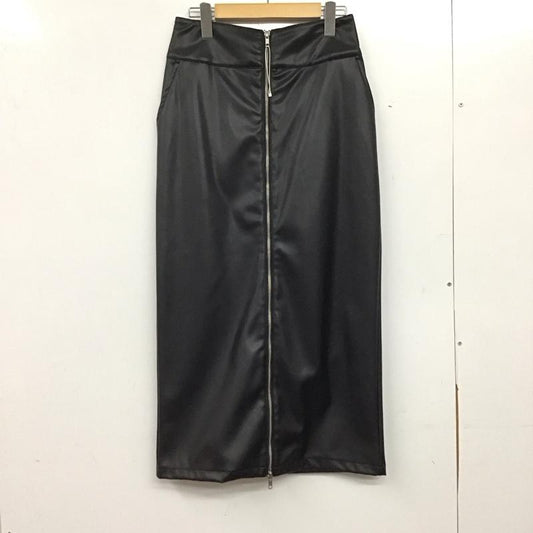 アズールバイマウジー AZUL BY MOUSSY スカート ロングスカート 250ISC31-304I-1 フェイクレザーZIPタイトスカート M 無地 黒 / ブラック /  レディース USED 古着 中古 10145000