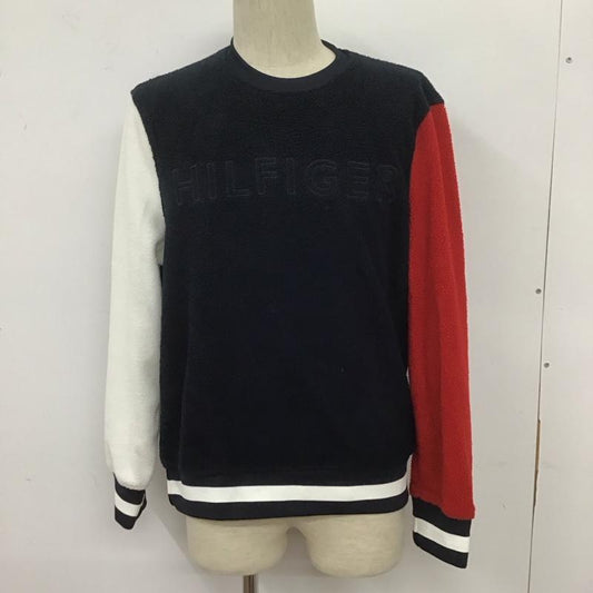 トミーヒルフィガー TOMMY HILFIGER トレーナー 長袖 長袖カットソー クルーネックカットソー フリースロングスリーブカットソー トレーナー M ロゴ、文字 赤 / レッド / X 紺 / ネイビー /  メンズ USED 古着 中古 10106750