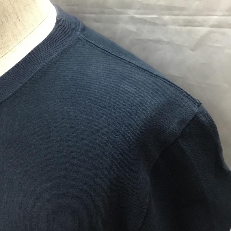 チャンピオン Champion Tシャツ 半袖 半袖カットソー プリントTシャツ クルーネックカットソー M ロゴ、文字 紺 / ネイビー /  メンズ USED 古着 中古 10113292
