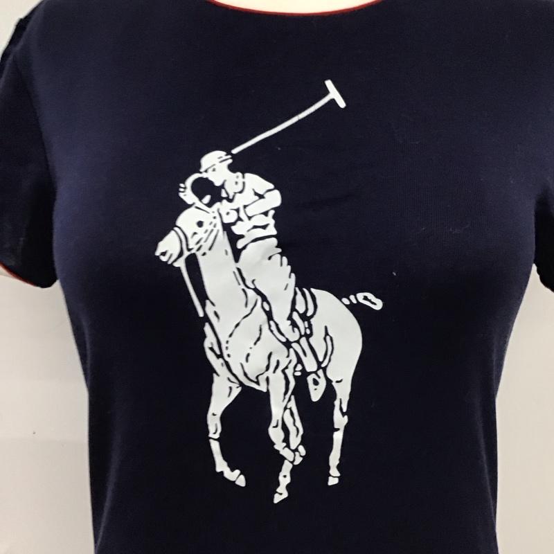 ラルフローレンゴルフ RALPH LAUREN GOLF Tシャツ 半袖 半袖カットソー プリントTシャツ クルーネックカットソー スポーツウェア S プリント 紺 / ネイビー /  レディース USED 古着 中古 10118607