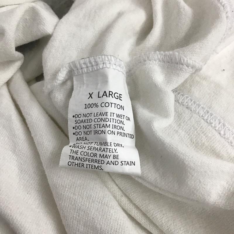 ステューシー STUSSY Tシャツ 半袖 半袖カットソー プリントTシャツ クルーネックカットソー XL プリント 白 / ホワイト /  メンズ USED 古着 中古 10132555