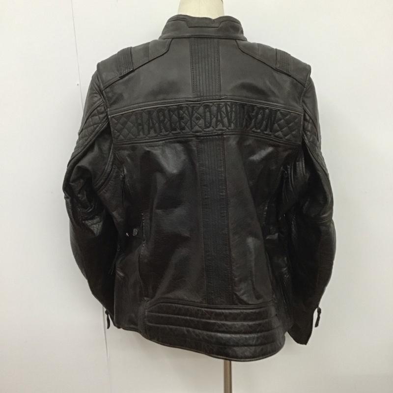ハーレーダビッドソン Harley-Davidson ジャケット、上着 ジャンパー、ブルゾン レザージャケット ジップアップジャケット ジャンパー アウター 古着 ヴィンテージ XXL 無地 茶 / ブラウン /  メンズ USED 古着 中古 10106774