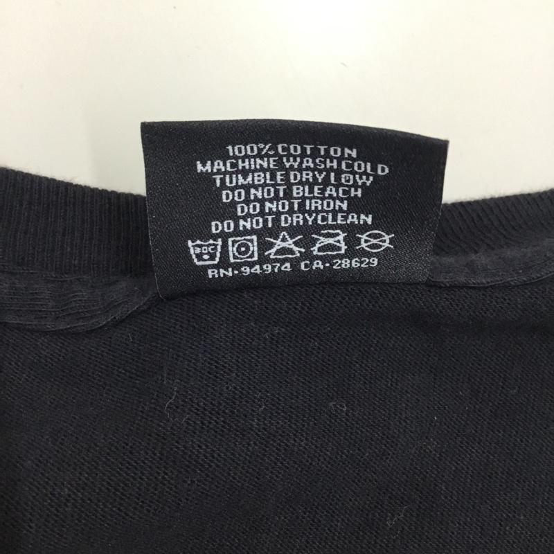 ステューシー STUSSY カットソー 長袖 長袖カットソー クルーネックカットソー ロングスリーブカットソー プリントTシャツ L ロゴ、文字 黒 / ブラック /  メンズ USED 古着 中古 10114146