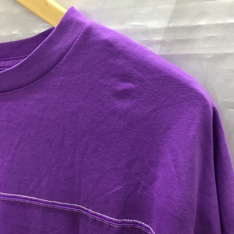 古着 USED ワンピース ロングスカート 6001878 配色ステッチオーバーサイズ長袖Tシャツワンピース L 無地 紫 / パープル /  レディース USED 古着 中古 10110791